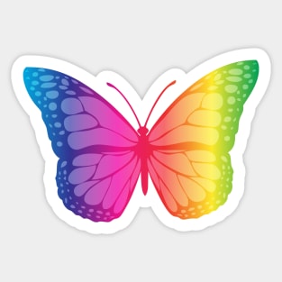 LGBT butterfly rainbow color Sticker